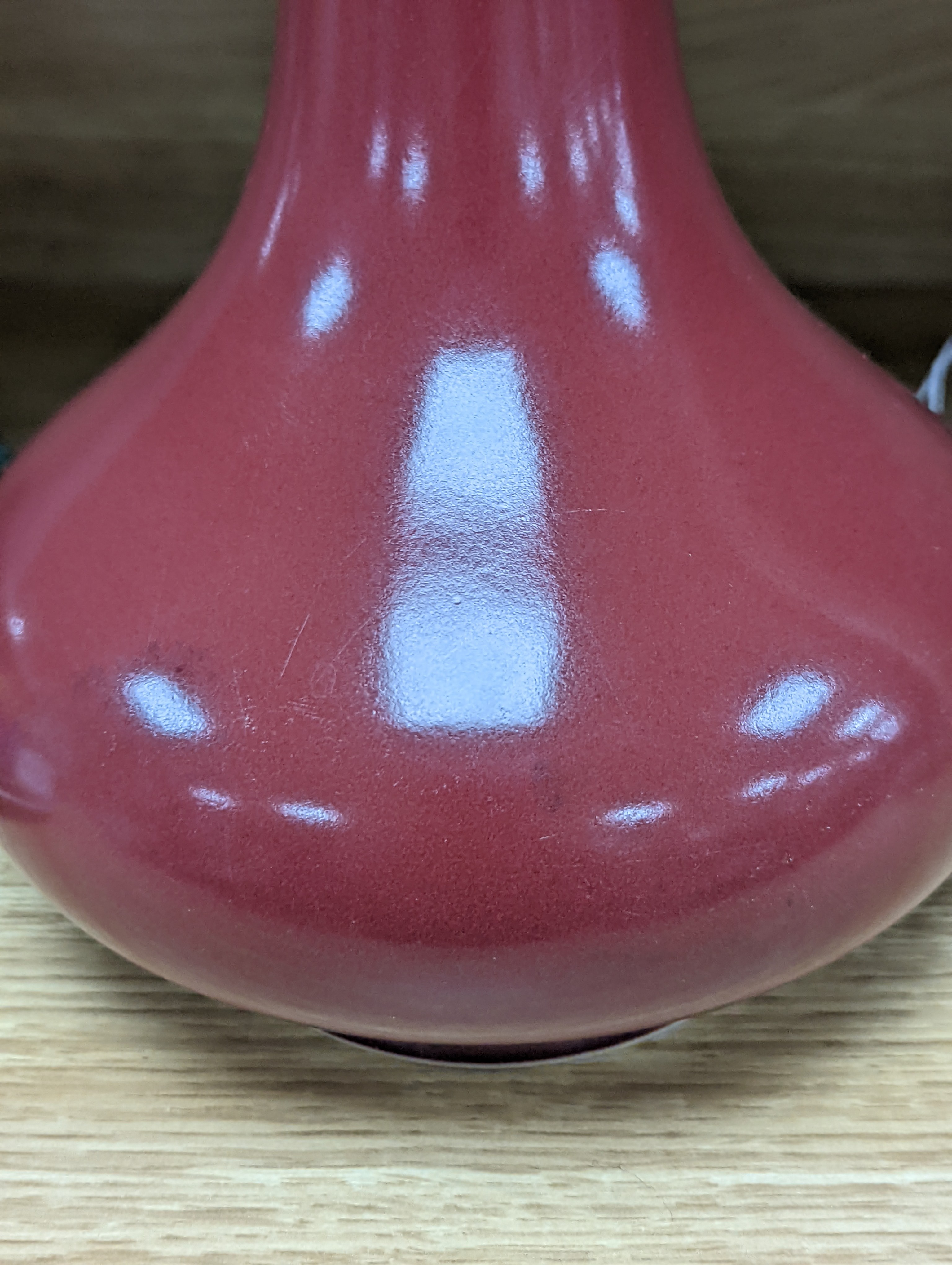 A Chinese sang-de-boeuf vase, 23cm